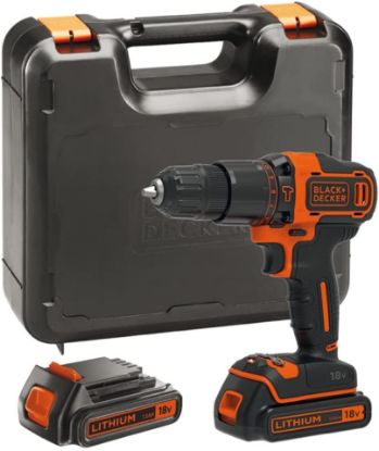 Immagine di BLACK&DECKER BDCHD18KB-QW AVVITATORE PERC. 18V 2 BATT. 1.5Ah