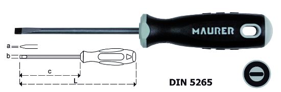 Immagine di CACCIAVITE ELETTRIC. MAURER PLUS 0.5X3X80 FERRITALIA 88930