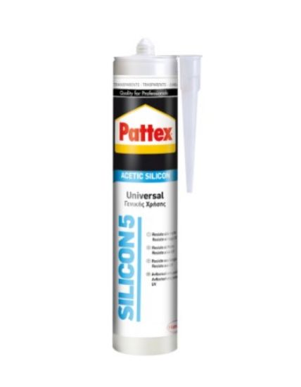 Immagine di PATTEX SILICON 5 SILICONE TRASPARENTE 280ML 