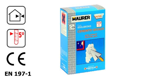 Immagine di MAURER 86258 CEMENTO GRIGIO 32.5 KG.1 EDILBRIKO 