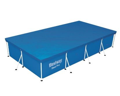 Immagine di BESTWAY 58107 Telo copertura rettangolare blu piscina fuori terra 400x211 cm