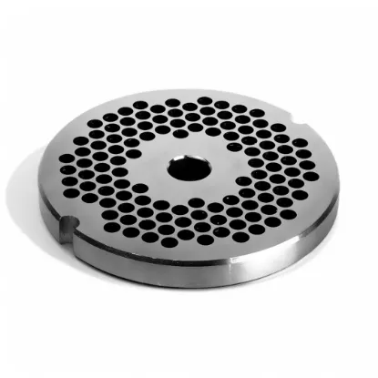 Immagine di PIASTRA INOX X TRITACARNE 20/22  FORO 4.5 TRE SPADE